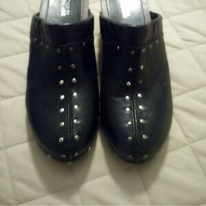 Michael Kors Black Studded Mules